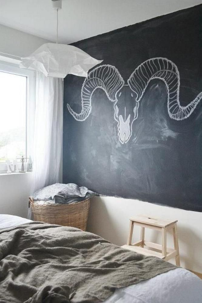 rough edges are a nice touch... | Chalkboard bedroom, Unique .