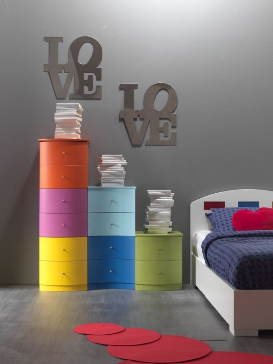 Colorful kids furniture by Mazzali with an eco-friendly twi