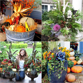 22 Beautiful Fall Planters for Easy Outdoor Fall Decorations - A .