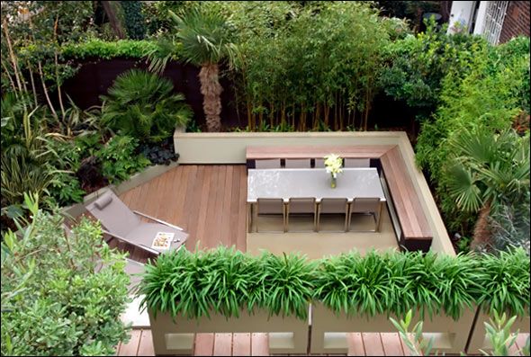Cool Garden And Roof Terrace Design In Contemporary Style