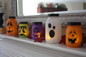 Mason Jar Jack-o-lanterns | My Crafty Spot - When Life Gets Creati
