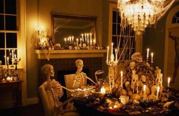 scary halloween party decoration ideas dining room decoration .