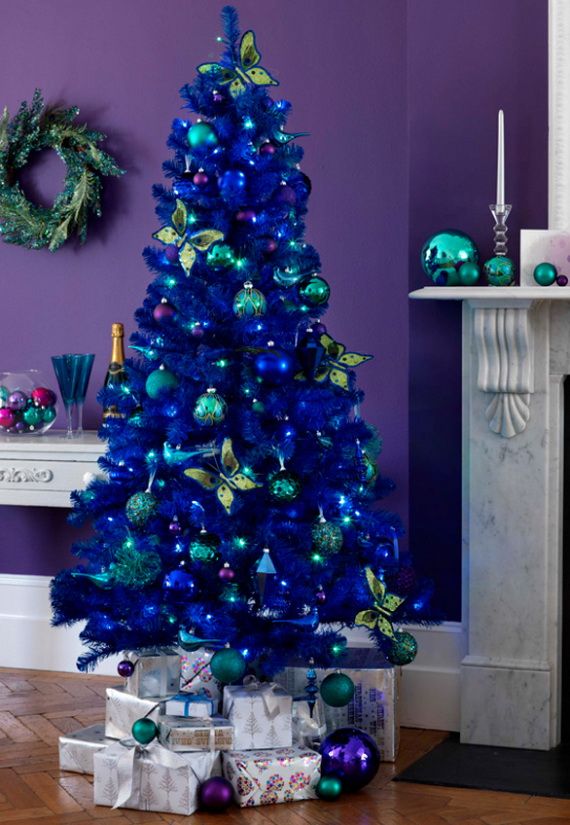 40 Fresh Blue Christmas Decorating Ideas - | Silver christmas tree .