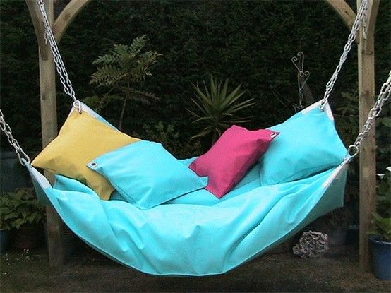 Cool Indoor Hammock - Le Beanock | Outdoor hammock, Bean bag hammo