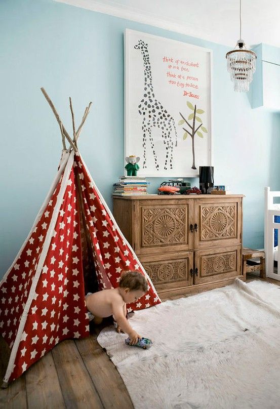 33 Cool Kids Play Rooms With Play Tents | Kids room design, Boy .