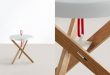 Cool Minimalist Side Table With A Red Handle by Mox - DigsDi