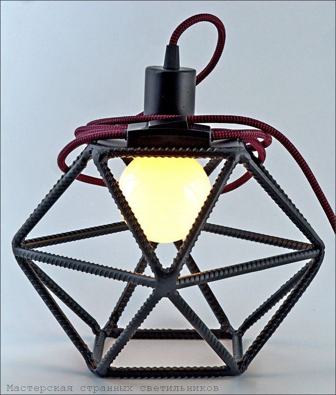 Metall Table lamp made with steel rods #CAGE #jaildesign .