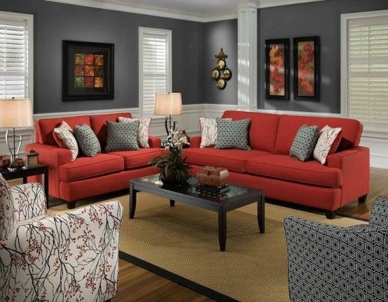 Cool Red And Grey Home Decor Ideas