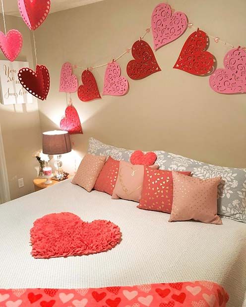 21 Cute Valentine's Day Decor Ideas | Valentine bedroom decor .