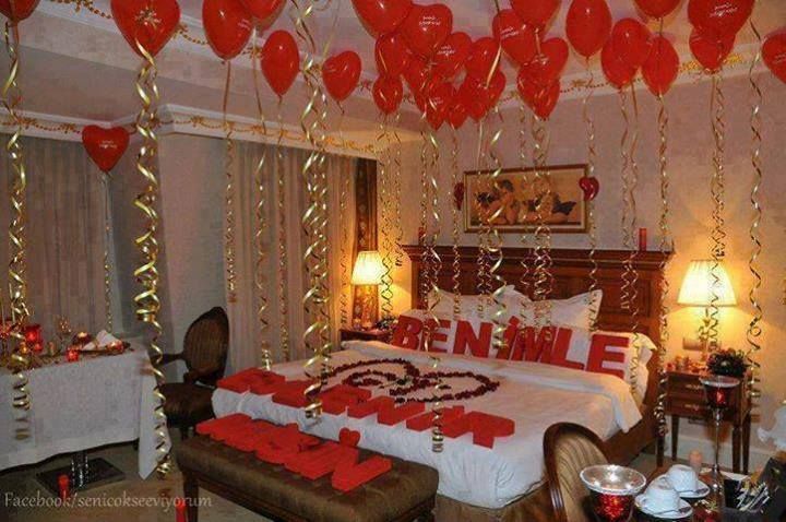Valentines Day Idea | Valentines bedroom, Romantic room surprise .