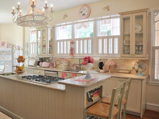 Cool Vintage Candy-Like Kitchen Design With Retro Details - DigsDi