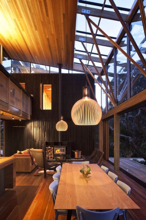 Cozy Modern House Of Natural Wood
