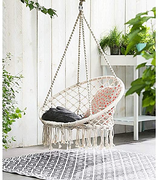 Amazon.com: DITI Chair Hanging Basket Rattan Chair Swing Indoor .