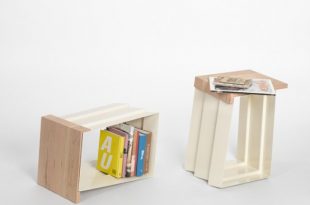 Creative Chair That Can Become a Side Table With Book Storage .