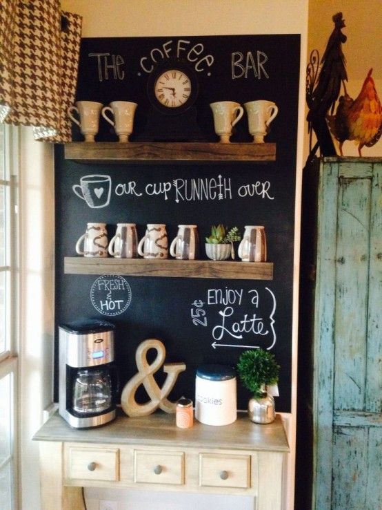 35 Creative Chalkboard Ideas For Kitchen Décor | DigsDigs | Coffee .
