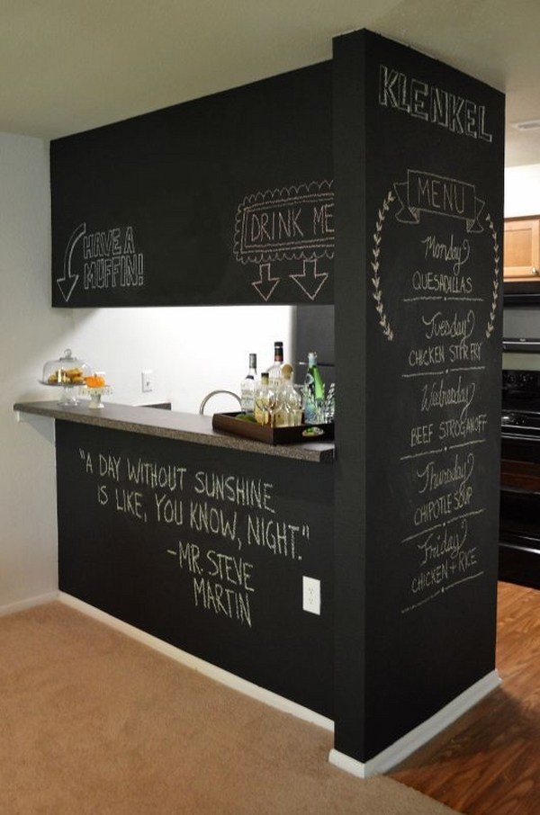 Kitchen chalkboard ideas – creative decoration or a practical idea .