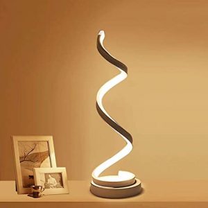 Spiral LED Table Lamp, Curved LED Desk Lamp, Modern Minimalist .