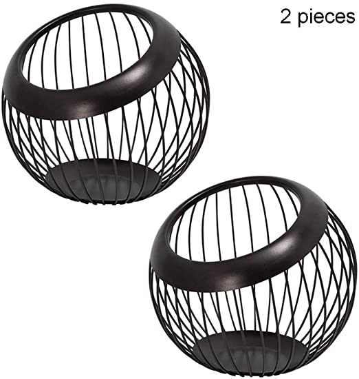 Amazon.com: QWER 2 Pieces Metal Wire Fruit Basket, Oblique Modern .