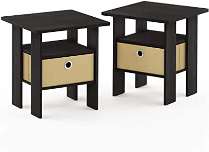 Amazon.com: Furinno End Table Bedroom Night Stand, Petite .