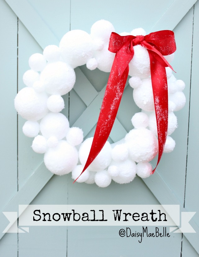 How to Make a Snowball Wreath - daisymaebelle | daisymaebel