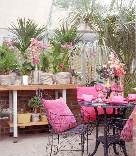 Pink Patio | Terrace garden design, Patio decor, Patio desi