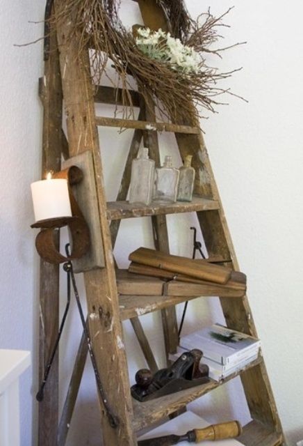 36 Décor Ideas With Ladders: Vintage Charm With Space-Saving .