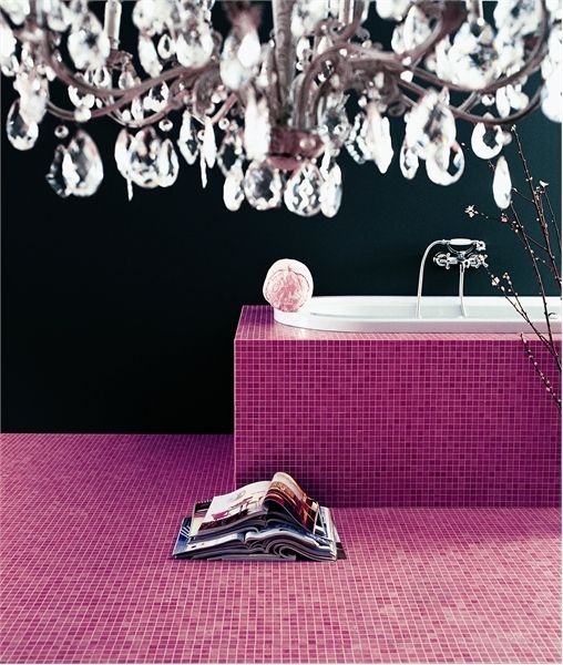 Decorating Rooms with Mosaic Glass Tiles from Bisazza | Pink .