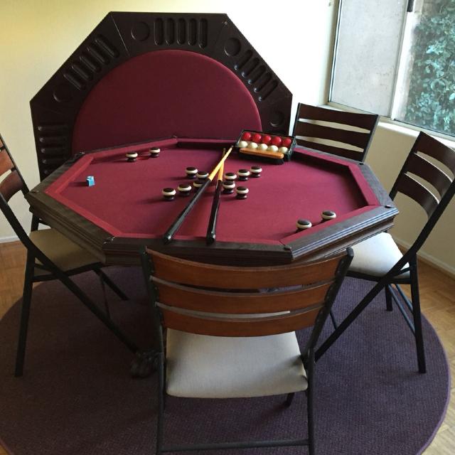 Best Poker Table, Dining Room Table And Bumper Pool Table In One .