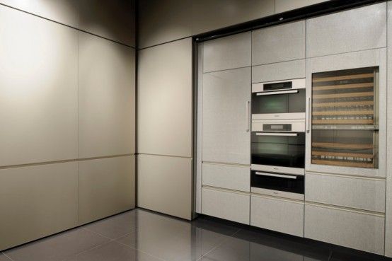 Disappearing Sleek and Polish Kitchen Design – Calyx from Armani .