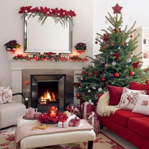 55 Dreamy Christmas Living Room Décor Ideas | Elegant christmas .
