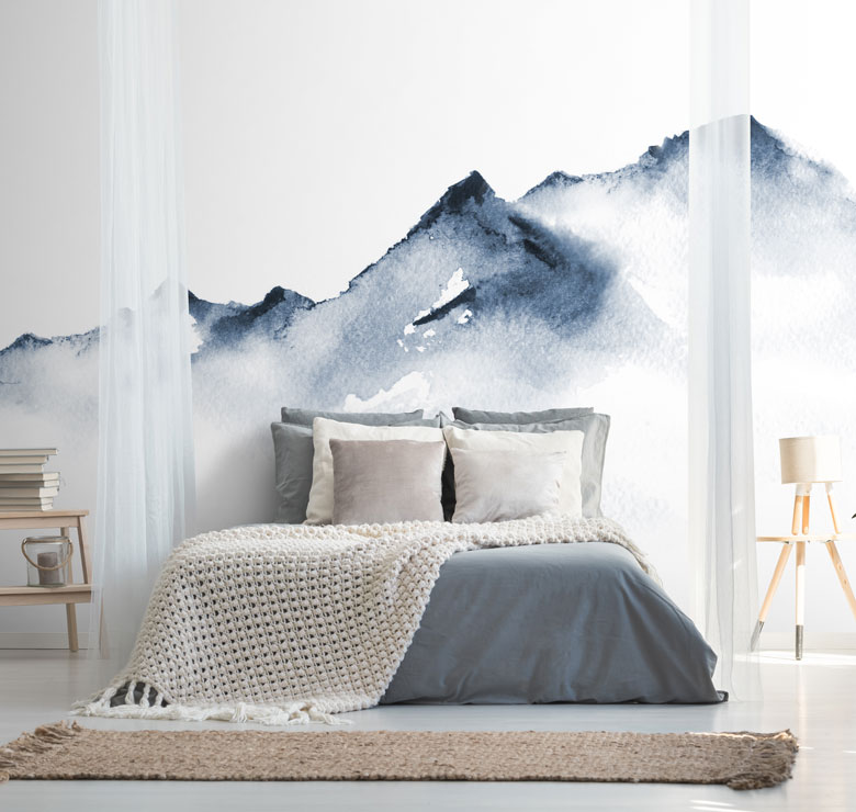Watercolor wallpapers for a dreamy bedroom | 20 Original Ideas .