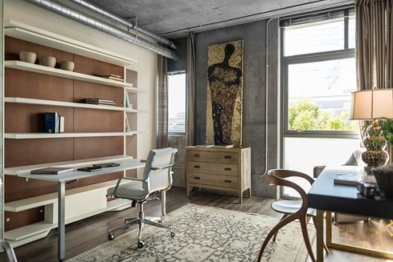 Eclectic Dwell Loft In Chocolate, Beige And Grey - DigsDi