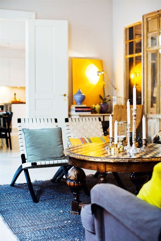 Eclectic Stockholm Apartment In A Mix Of Colors | DigsDigs .