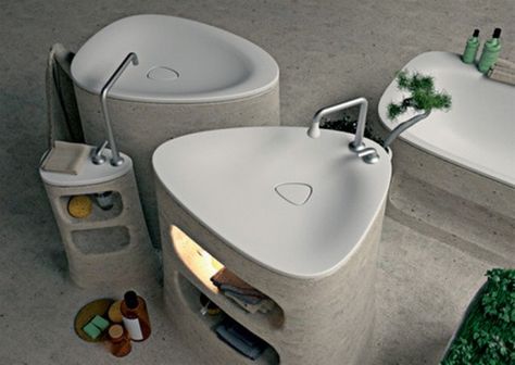 Eco-Friendly Bathroom Design Of Endless Concrete | Pias de .