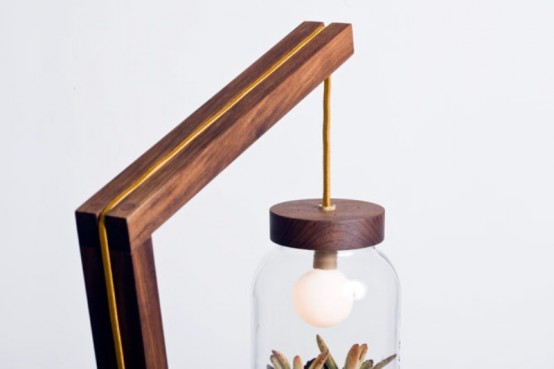 Eco-Friendly Lamp With A Terrarium Lampshade - DigsDi