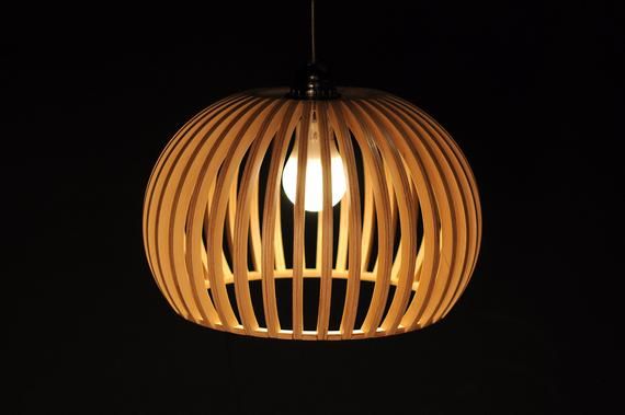 Lamp "Ball" - plywood lamp, wood lamp, eco lamp,chandelier, luster .