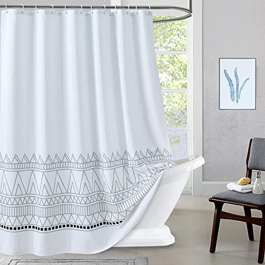 Amazon.com: LanMeng Standard Fabric Shower Curtain, Elegance .