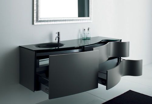 Elegant Modern Max Black Bathroom Cabinets Inspiration from .