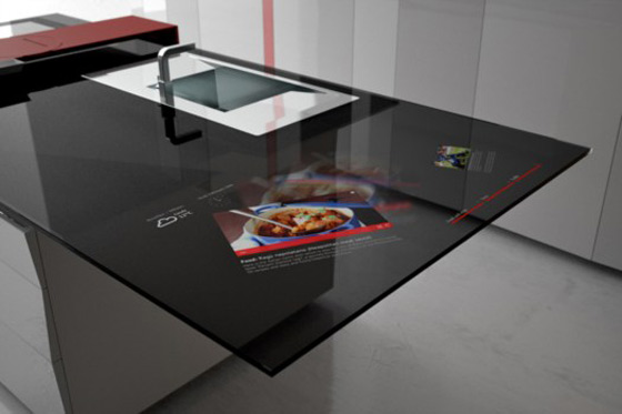 High-Tech Kitchen Design With Integrated Samsung Galaxy Tablet .