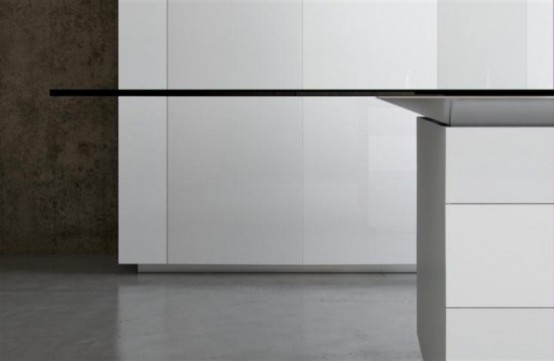 Elegant Minimalist Kitchen With High Technologies by Toncelli .