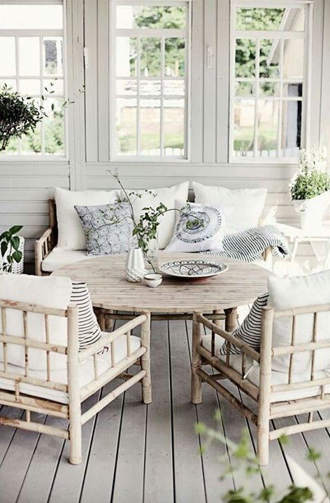 24 Elegant Terrace And Patio Designs In Neutral Shades | Sunroom .