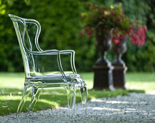 Elegant Transparent Armchair in Classic Form - Pasha by Pedrali .