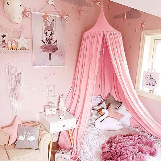 Amazon.com: Dix-Rainbow Princess Bed Canopy for Kids Baby Bed .