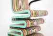 Extremely Colorful Striped Chair Of Lacquered Beech | Colorful .