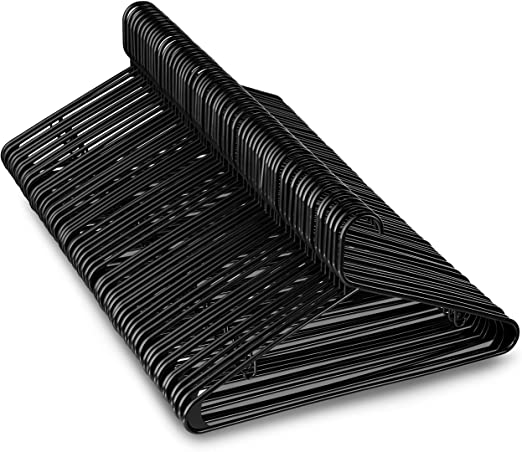 Amazon.com: Standard Black Plastic Hangers (50 Pack) Durable .