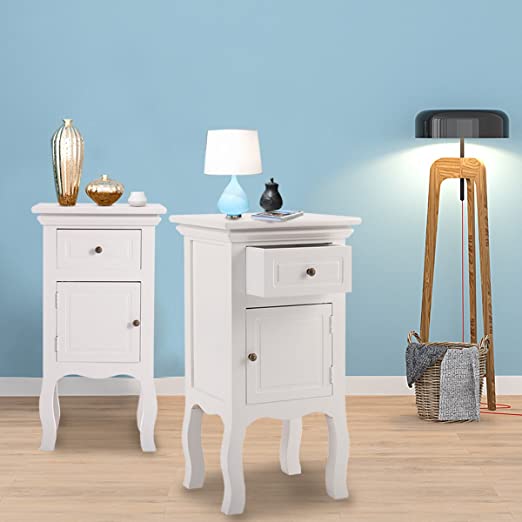 Amazon.com: Stylish Pair of Nightstand Bedside End Table with .