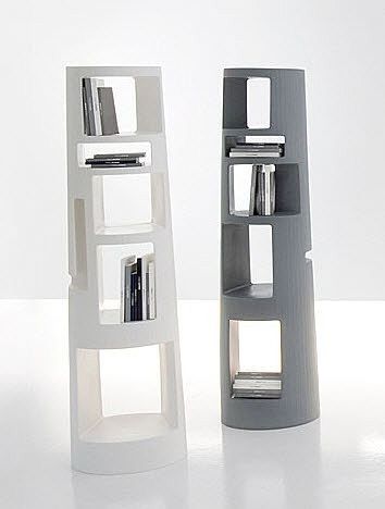 Five-Tier Conical Bookcase With Asymmetrical Compartments | Luxury .