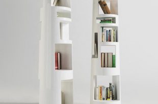 Five-Tier Conical Bookcase With Asymmetrical Compartments | Unique .