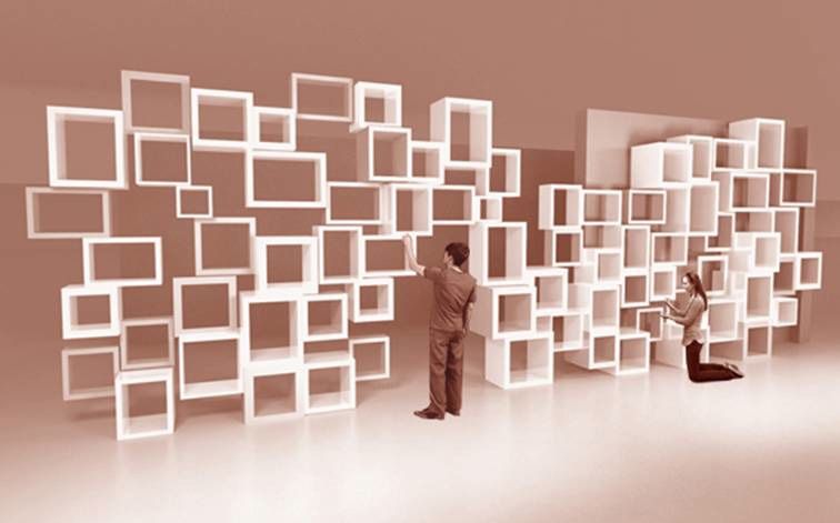 Flexible Bookshelf System Of Various Depth And Thickness