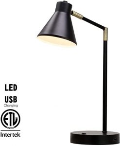 O'Bright LED Desk Lamp with USB Charging Port, 100% Metal Lamp .